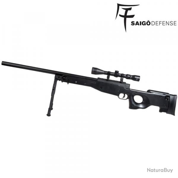 Sniper Airsoft Saigo L96 1,9 Joules avec Lunette et Bipied