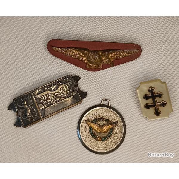 Insigne breloque souvenir pilote Arme de l'Air 39/45 WW2