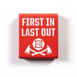 Clip MOLLE "First In, Last Out" Rouge