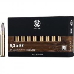 Munitions RWS 9.3x62 Uni Classic 293gr x20