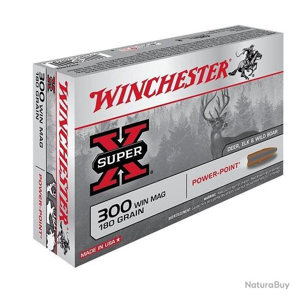 Munitions WINCHESTER 300 Win Mag Power Point 180gr x20