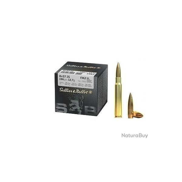 Munitions Sellier & Bellot 8x57 JS FMJ 196gr x50