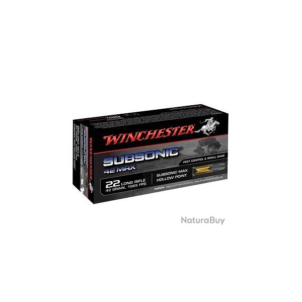 Munitions WINCHESTER 22lr Subsonic 42 Max 42gr x50