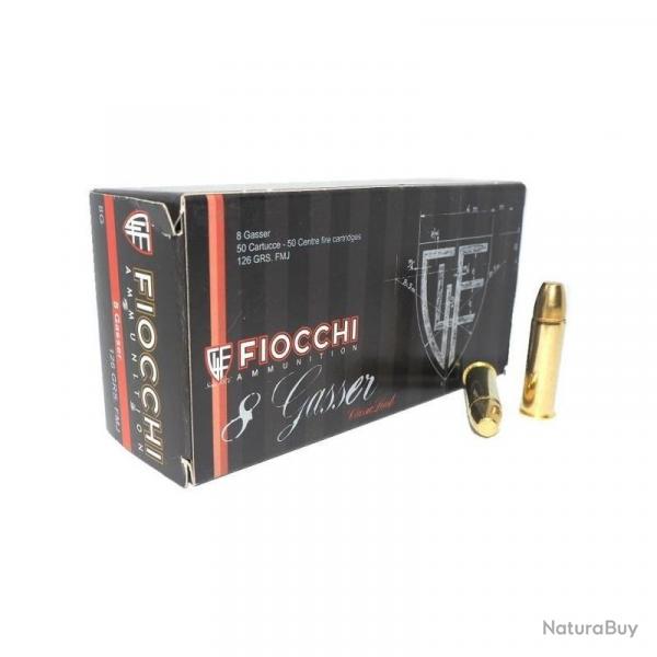 Munitions FIOCCHI 8mm Gasser FMJ 126gr x50