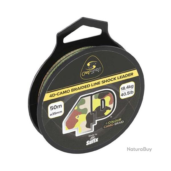 Tte De Ligne Carp Spirit 4D Shock Leader 50M 40.5Lbs