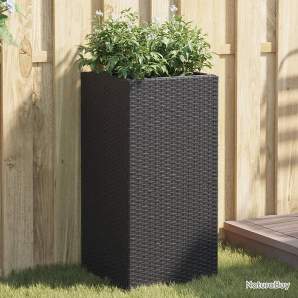 Jardinires 2 pcs noir 40x40x80 cm rsine tresse