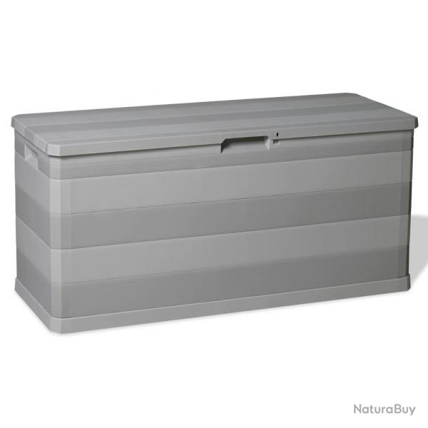 Bote de rangement de jardin gris 117x45x56 cm