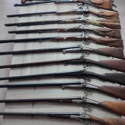 Grand lot d'anciens fusils et carabines du XVIIIe et XIXe tout en catégorie D e) vente libre majeur