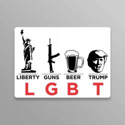 Autocollant  LGBT  (TRUMP) !!!