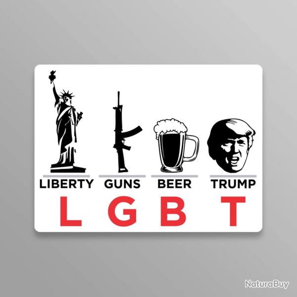 Autocollant  LGBT  (TRUMP) !!!