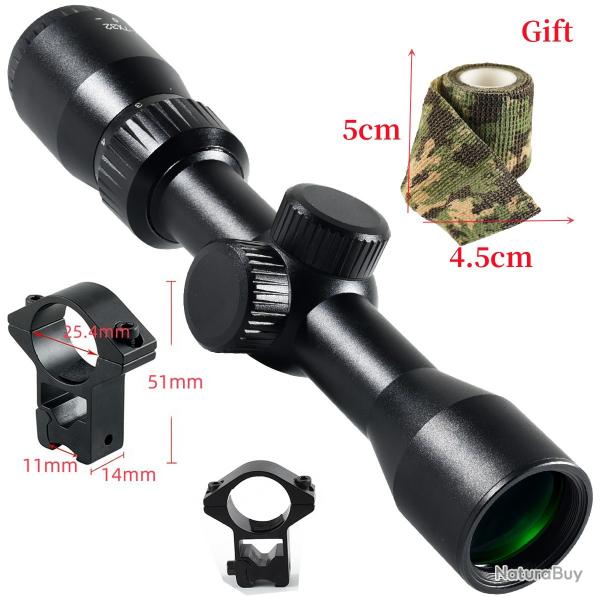 TLunette de vise optique pour la chasse au quotidien -**2-7x32 11mm tall