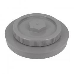 Tampon de visite Nicoll FB avec bouchon D200mm en PVC mâle-femelle couleur gris clair à coller