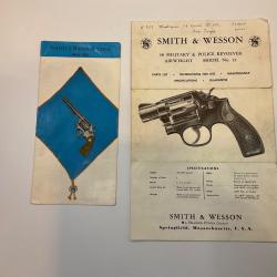 Smith & Wesson: Documentation mod.12 et dépliant de la gamme.