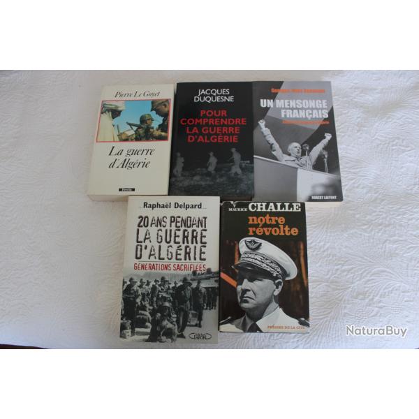 Lot 5 livres guerre d'Algrie