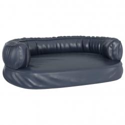 Lit pour chien panier canapé confortable ergonomique mousse foncé 60 x 42cm Similicuir Bleu 02_0043
