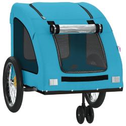 Remorque chariot transport de vélo pour animaux de compagnie bleu 02_0044204
