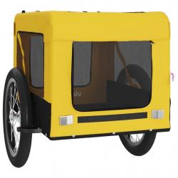 Remorque chariot transport de vélo pour animaux de compagnie jaune 02_0044315