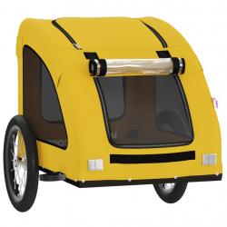 Remorque chariot transport de vélo pour animaux de compagnie jaune 02_0044299