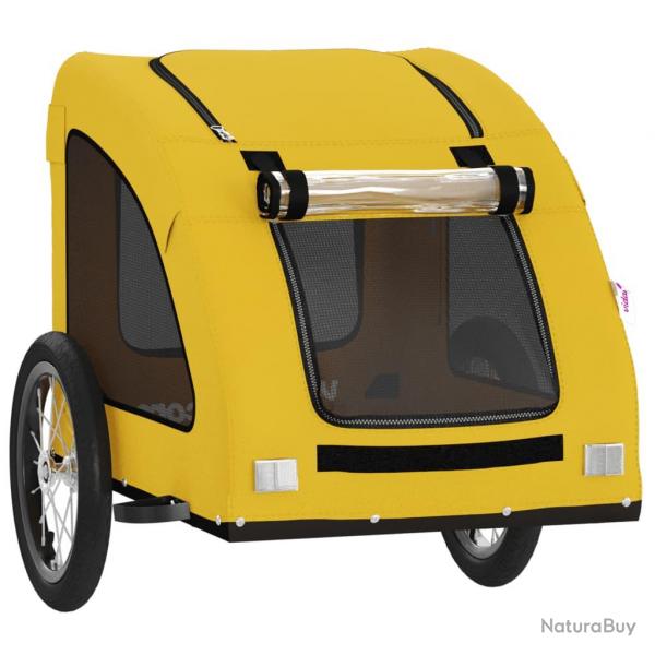 Remorque chariot transport de vlo pour animaux de compagnie jaune 02_0044299