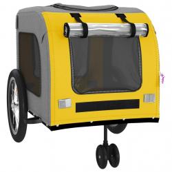 Remorque chariot transport de vélo pour animaux de compagnie jaune 02_0044307