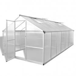 Serre tente abri plante fleur légumes aluminium renforcé 10,53 m² Transparent 02_0044479