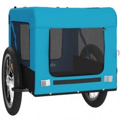 Remorque chariot transport de vélo pour animaux de compagnie bleu 02_0044254