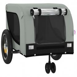 Remorque chariot transport de vélo pour animaux de compagnie gris 02_0044269