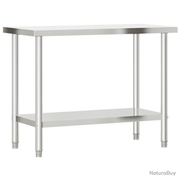Table de travail de cuisine professionnelle 110 x 55 x 85 cm acier inoxydable 02_0045404