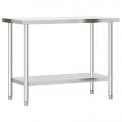 Table de travail de cuisine professionnelle 110 x 55 x 85 cm acier inoxydable 02_0045403