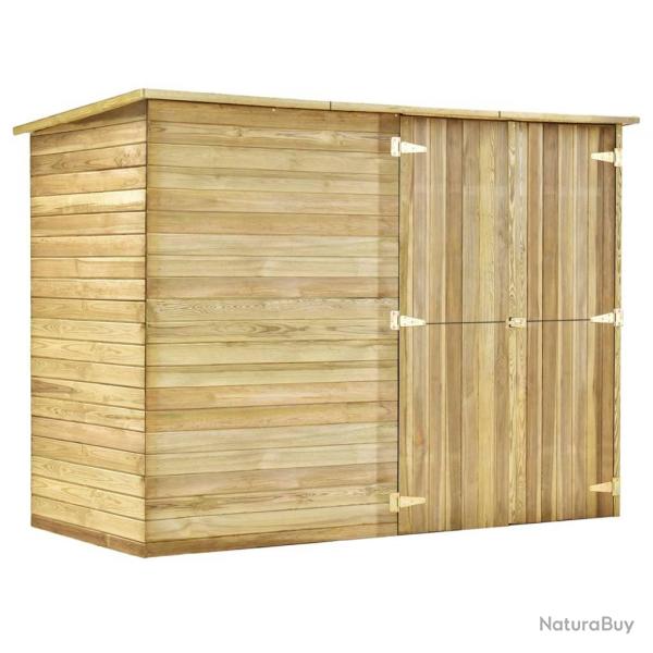 Abri  vlo de jardin 232 x 110 x 170 cm Bois de pin imprgn marron 02_0022433