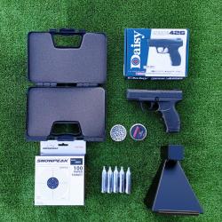 PACK Pistolet Daisy Powerline 426 Bbs Acier 4,5 mm , 430 Fps ,131 m/seg. + 500 billes en acier