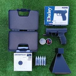 PACK Pistolet Daisy 426 Bbs Acier 4,5 mm ,430 Fps ,131 m/seg. + 500 billes acier + Laser Rouge