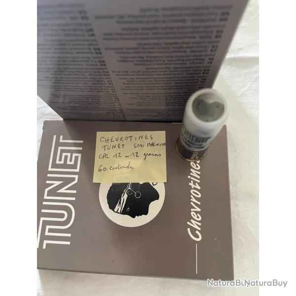 Chevrotines semi magnum TUNET calibre 12 (60 cartouches)