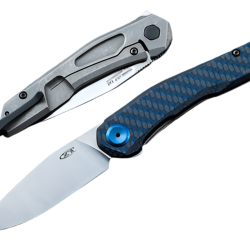 Zero Tolerance 0545BLUCF - Couteau Pliant Premium CPM Magnacut, Carbone & Titane (USA)