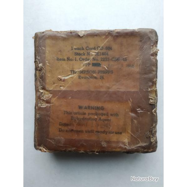 Matriel de transmission US WW2 - cordon CD 604 pour phonie de casque