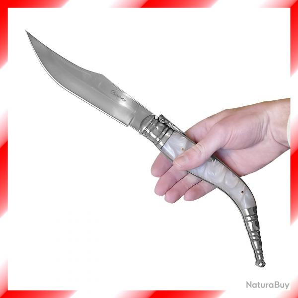 Navaja Bandolera (couteau pliant gant) Inox - Manche imitation nacre