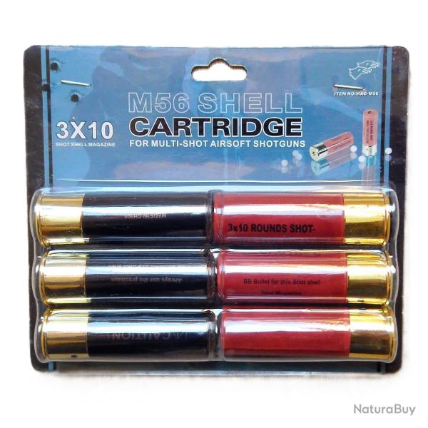 Cartouches (6 pcs) pour fusil  pompe M870 - Golden Eagle - airsoft