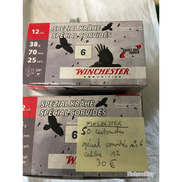 Winchester spcial Corvids, n6, calibre 12 (2boites)