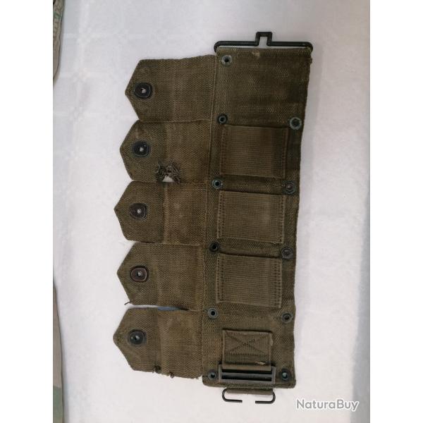 Ceinturon cartouchires amricain - Belt Cartridge cal.30 M-1923.... Incomplet, juste une partie