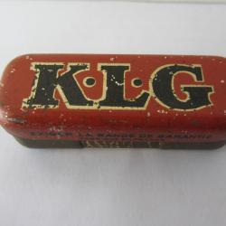 Boite tôle lithographiée bougie K.L.G 1950/60