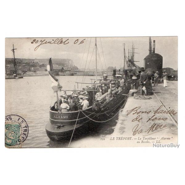 CPA Marine Militaire- LE TREPORT. Le Torpilleur ALARME au Bassin N950