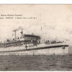 CPA  MARINE MILITAIRE FRANCAISE NAVIRE HOPITAL SPHINX N°186