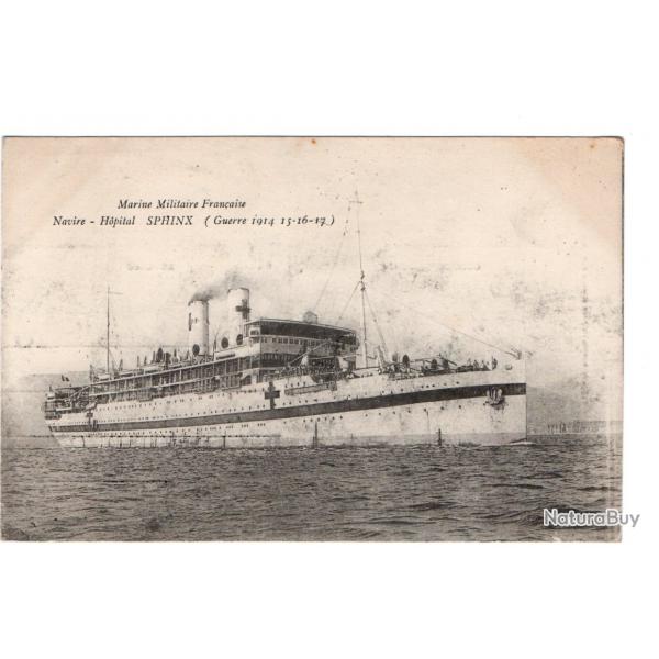 CPA  MARINE MILITAIRE FRANCAISE NAVIRE HOPITAL SPHINX N186