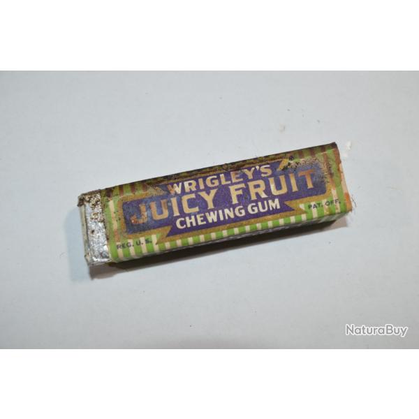 Chewing Gum Juicy Fruit Wrigley's Amricain WW2 1939/1945 Ration US USA