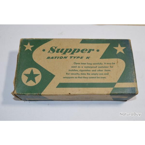 Ration Militaire US / USA  A Supper unit Pleine Amricain D/Day Dbarquement 1939/1945