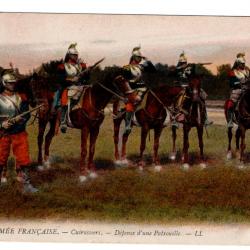 CPA  - L ARMÉE  FRANÇAISE-  CUIRASSE DÉFENSE DUNE PATROUILLE  N°814
