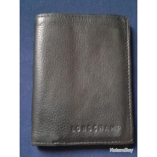 Porte Cartes Et Billets Longchamp Cuir Noir