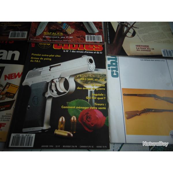 revue sur les arme lot de 10 cible