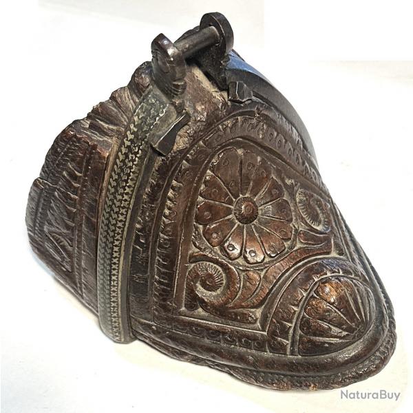 Ancien ETRIER pour cheval en BOIS sculpt XIXe