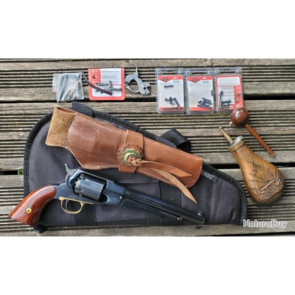 OCCASION REVOLVER PIETTA 1858 NEW MODEL ARMY ACIER CAL .44 POUDRE NOIRE